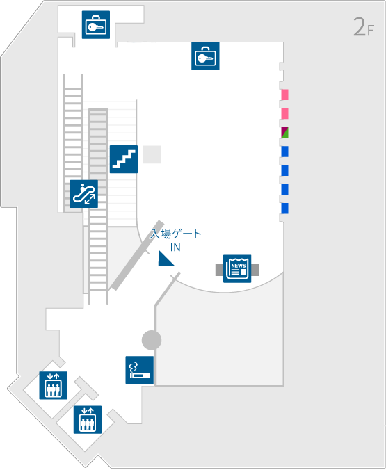 ラ・ピスタ新橋2階フロア案内図です。